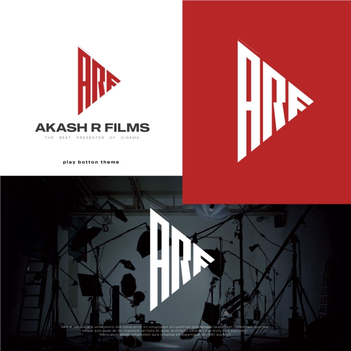 Akash R Films Logo Design Akash R Films Logo Design