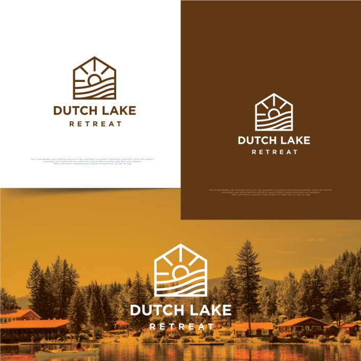 Dutch Lake Retreat Hotel Logo Design Dutch Lake Retreat Hotel Logo Design
