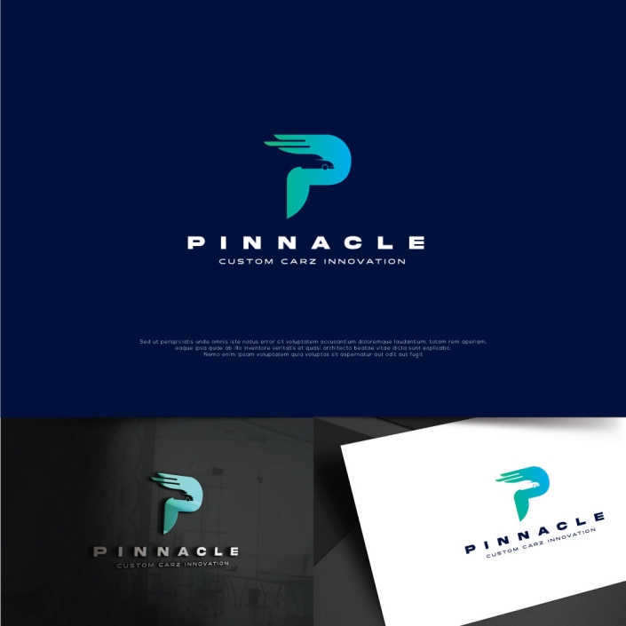 Pinnacle Custom Cars Innovation Logo Design Pinnacle Custom Cars Innovation Logo Design
