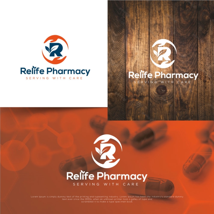 Relife Pharmacy Logo Design Relife Pharmacy Logo Design